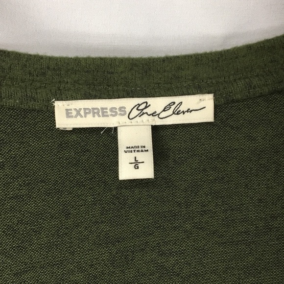 Express Women’s Heather Green Super Soft Shirt Size L Like-NEW Condition - Picture 2 of 4